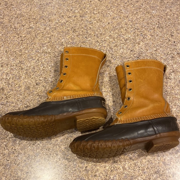 L. L. Bean Vintage Bean Leather Rubber Duck Boots W’s 8 (No Innersoles or Laces) - Picture 12 of 17